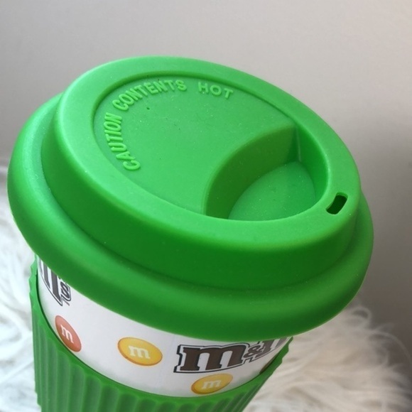 MARS | White Mars M&M 12floz Ceramic Hot Drink Mug + Silicone Top & Hold Sleeve - Picture 3 of 5